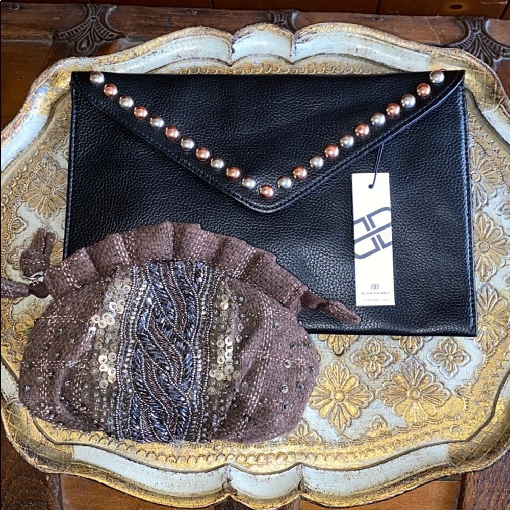 Ladies clutch and cosmetic bag duo